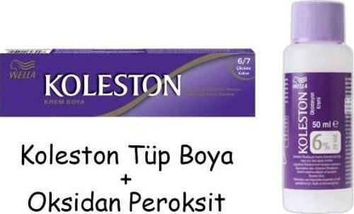 Koleston Tüp Boya 50 ml - 6.7 Çikolata Kahve + 20 Vol Oksidan Peroksit