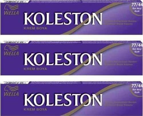 Koleston Tüp Boya 50 ml - 77.44 Kor Ateşi Kızılı 3 Adet