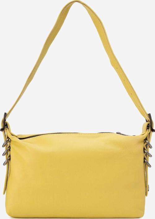 Capella Kadın Baget Çanta Gerçek Deri LİMON SARI