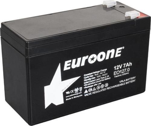 Euroone EO127.0 12 Volt 7 Amper Akü 150x65x90 mm Bakımsız Kuru Akü