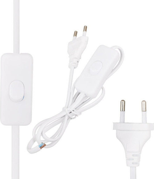 220 Volt Anahtarlı Güç Kablosu Abajur Kablo Aç Kapa Anahtarlı Hazır Fiş Kablo 1 Metre