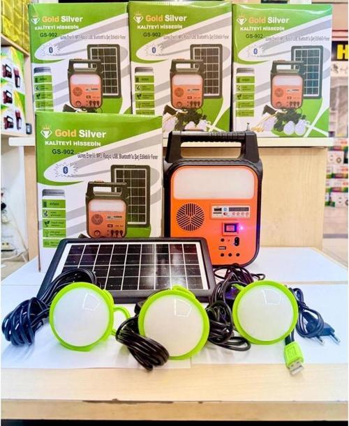 Gs-902p Şarjlı Solar Fener Bluetooth Özelliği