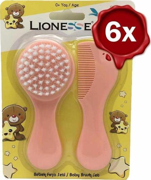 Lionesse Fırça Tarak Seti - Pembe x 6