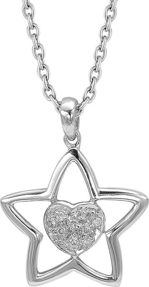 Pırlanta Kalbimin Yıldızı Kolye