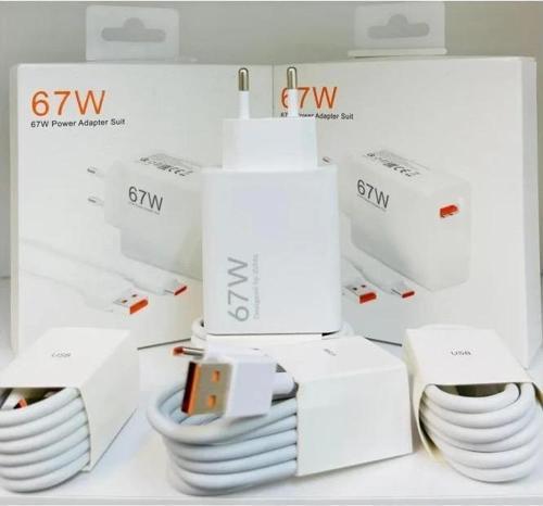 67 Watt Hızlı Şarj Aleti Turbo( Göstergeli )Başlık ve kablo Tüm Mi Redmi Xiaomi Modellerle Uyumludur