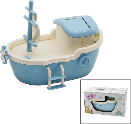 BÜYÜK GEMİ KUMBARA KİLİTLİ RENKLİ PLS. TBN:10X18CM - GÜVERTE: 14.5X24.5CM Y: 8-10-13CM (5060)