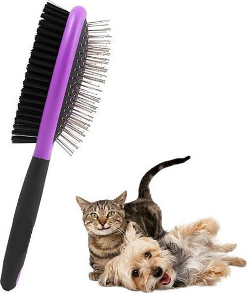 Çok Amaçlı Çift Taraflı Kolay Evcil Hayvan Kedi Köpek Temizleme Pet Fırçası GO50601102100