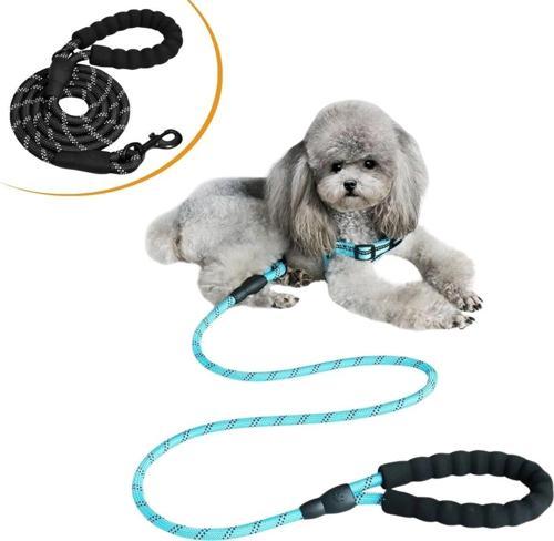 Reflektörlü Fosforlu Köpek Gezdirme Halatı Tasma Kayışı Metal Kancalı 130 cm  GO50607089530