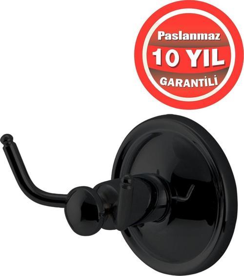 Paslanmaz Pirinç Mat Siyah Bella Bornzoluk Askılık