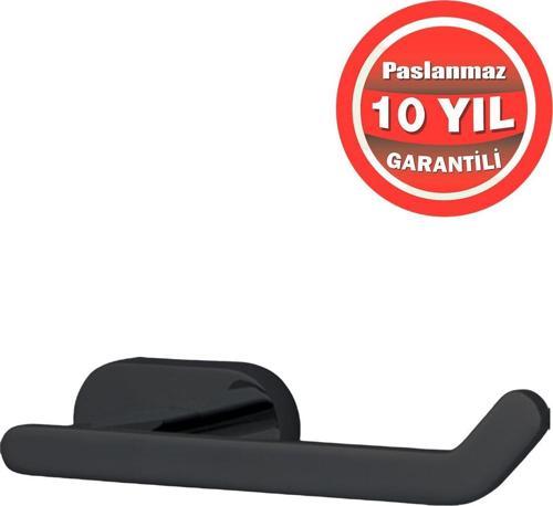 Paslanmaz Pirinç Mat Siyah Zirve Tuvalet Kağıtlık