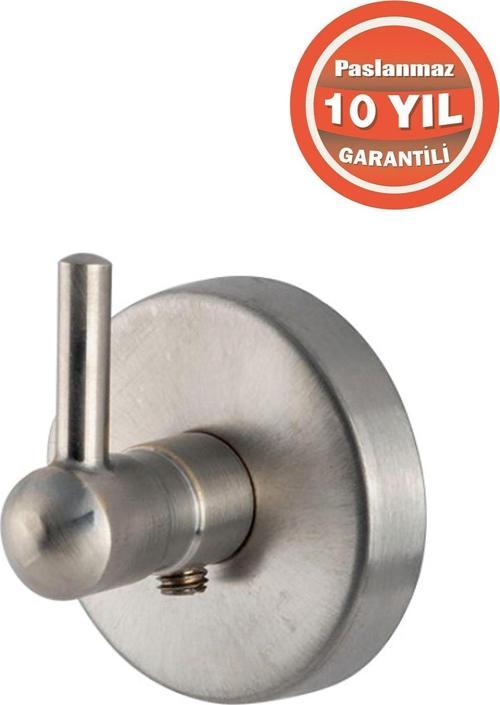 Paslanmaz Çelik Mat Karaca Tekli Bornozluk Havlu Askısı