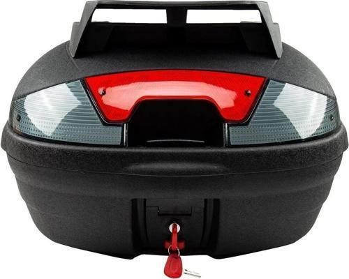 Motosiklet Arka Çanta Topcase 46 Lt Siyah Sırt Dayamalı