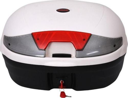 Motosiklet Çantası Arka Motosiklet Bagajı Cv46 Beyaz