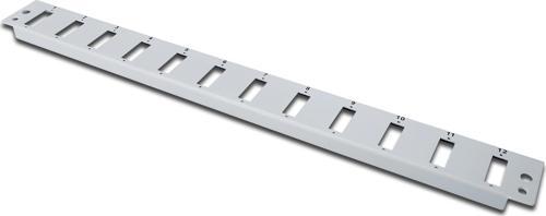 Digitus DN-96200 Sürgülü Boş Fiber Optik Sonlandırma Kutusu için Önpanel, 12 x SC, Gri RenkDigitus Fiber Optic Splice Box Front Panel, 12 x SC, Grey