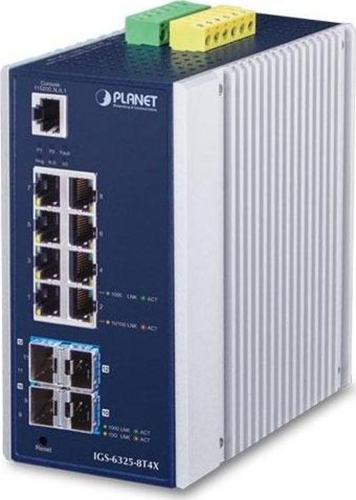 Endüstriyel Yönetilebilir Ethernet Switch (Industrial Managed Ethernet Switch)&lt;br&gt;
L3&lt;br&gt;
8-Port 10/100/1000T&lt;br&gt;
4-Port 10G SFP+ 
