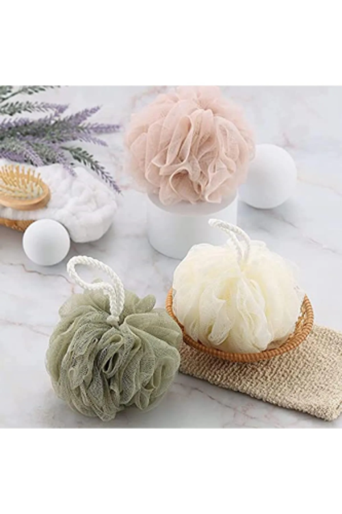 Banyo Lifi Yumuşak Top Lif Naturel Ponpon Banyo Lifi 35 Gr Yumuşak Banyo Lifi