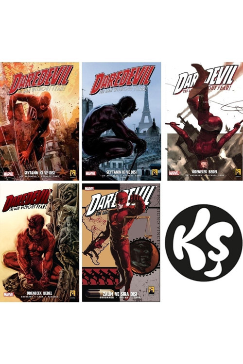 daredevil-brubaker 1-2-3-4-5 çizgi roman seti