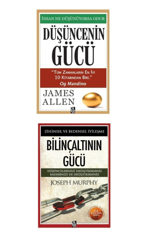 Diyojen Yayınları Düşüncenin Gücü + Bilinçaltının Gücü 2 Kitap