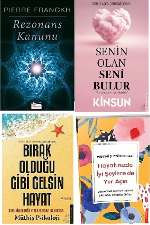 Rezonans Kanunu+Senin Olan Seni Bulur + Bırak Olduğu Gibi Gelsin Hayat +Müthiş Psikoloji Defter Set