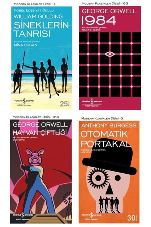 Iş Bankası 4 Kitap Set Otomatik Portakal-hayvan Çiftliği-1984-sineklerin Tanrısı