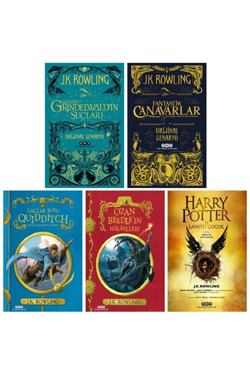 Harry Potter Evreni 5 Kitap Set/fantastik Canavarlar-çağlar Boyu Quidditch-ozan Beedle-lanetli Çocuk