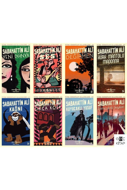 Sabahattin Ali Iş Bankası 8 Kitap Set Kürk Mantolu Madonna-kuyucaklı Yusuf-içimizdeki Şeytan