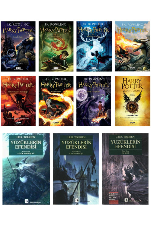 Harry Potter (8 Kitap) - Yüzüklerin Efendisi (3 Kitap) Set