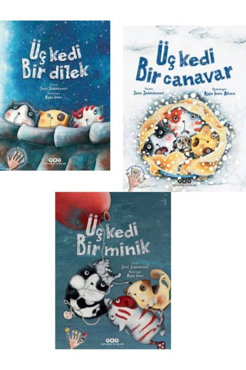 Üç Kedi Bir Dilek - Canavar - Minik ( 3kitap ) Set