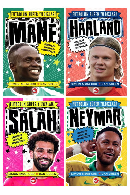 Futbolun Süper Yıldızları 4 Kitap Set / Mane - Haaland - Salah - Neymar