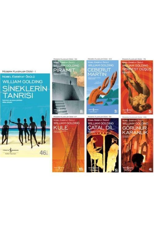 William Golding 7 Kitap Set ( Sineklerin Tanrısı / Piramit / Kule / Çatal Dil / Serbest Düşüş ... )