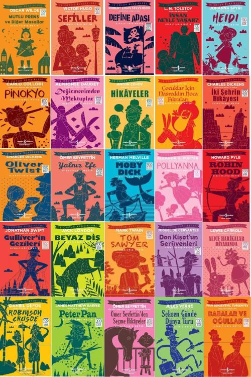 Dünya Çocuk Klasikleri 100 Temel Eser 25 Kitap Set Kısaltılmış Metin