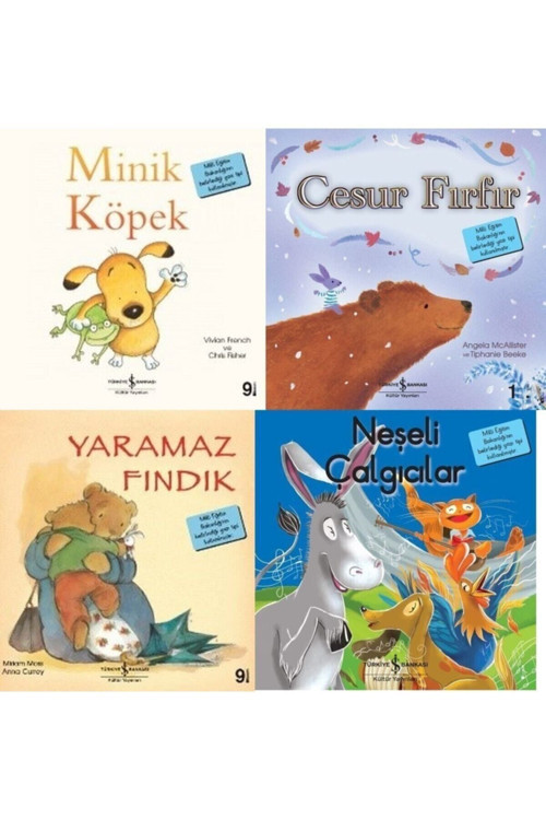 Ilk Okuma Kitapları Seti Meb Onaylı 4 Kitap Set Cesur Fırfır-minik Köpek-yaramaz Fındık