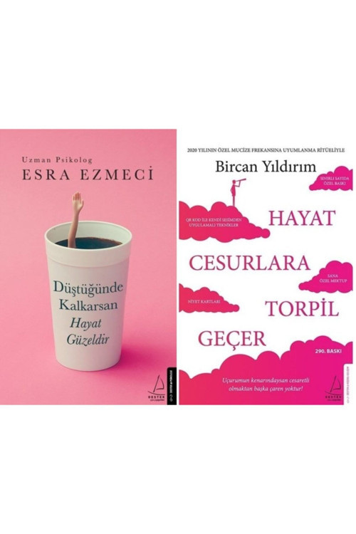 Düştüğünde Kalkarsan Hayat Güzeldir+hayat Cesurlara Torpil Geçer 2 Kitap Set
