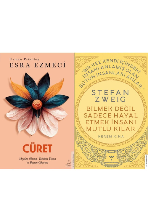 Cüret Esra Ezmeci + Bilmek Değil Sadece Hayal Etmek İnsanı Mutlu Kılar 2 Kitap Set