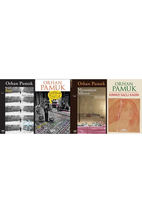 Orhan Pamuk 4 Kitap Set Masumiyet Müzesi, Kafamda Bir Tuhaflık, Kırmızı Saçlı Kadın, Kar