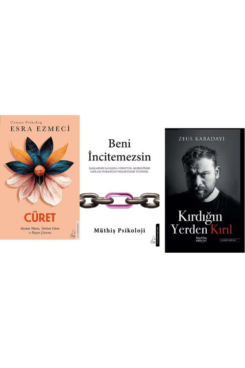 Cüret + Beni İncitemezsin + Kırdığın Yerden Kırıl / 3 Kitap Set