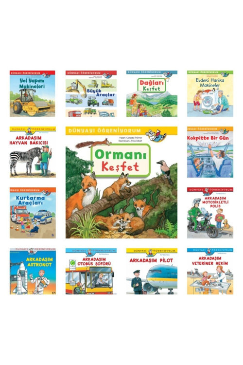13 Kitap Set Dünyayı Öğreniyorum Serisi- Ormanı Keşfet-arkadaşım Astronot...