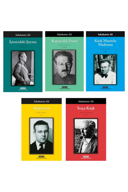 Kuyucaklı Yusuf + Kürk Mantolu Madonna + Içimizdeki Şeytan + Değirmen + Sırça Köşk- 5 Kitap Set