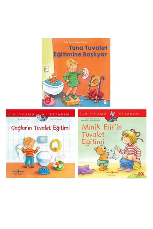 Tuva Tuvalet Eğitimine Başlıyor+Çağlar'ın Tuvalet Eğitimi+Minik Elif'in Tuvalet Eğitimi 3 Kitap Set