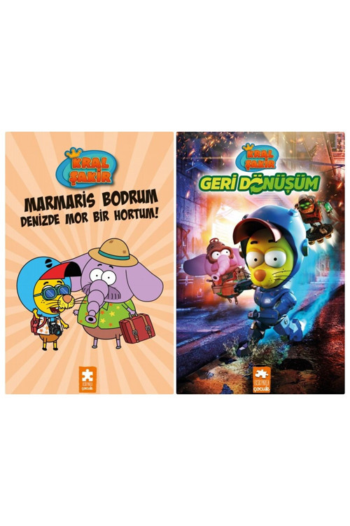Kral Şakir Marmaris Bodrum Denizde Mor Bir Hortum -Geri Dönüşüm Ciltli 2 Kitap Varol Yaşaroğlu