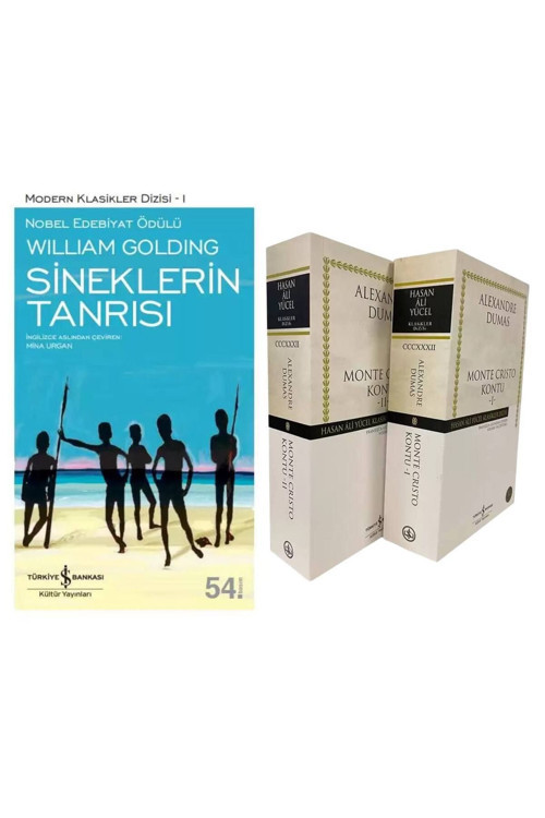 Sineklerin Tanrısı - Sir William Gerald Golding - Monte Cristo Kontu - 2 Kitap Takım Alexandre Dumas