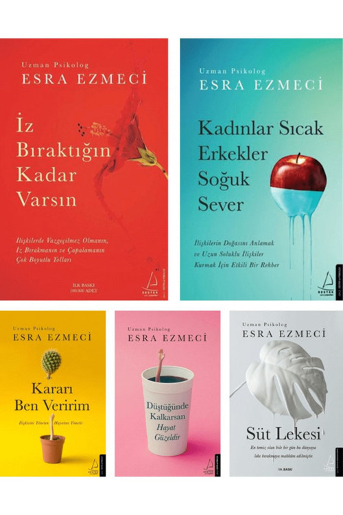 Iz Bıraktığın Kadar Varsın-kararı Ben Veririm-süt Lekesi - Esra Ezmeci 5 Kitap Set