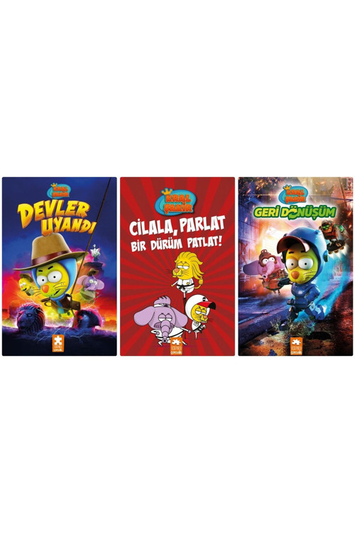 Kral Şakir Okuma Seti Devler Uyandı -Cilala Parlat - Geri Dönüşüm Ciltli Varol Yaşaroğlu 3 Kitap