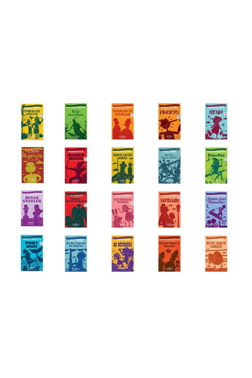 En Çok Okunan Dünya Çocuk Klasikleri Kısaltılmış Metin 20 Kitap Set