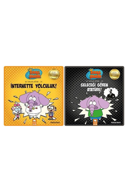 Kral Şakir İlk Okuma İnternette Yolculuk + Geleceği Gören Atatürk 2 Kitap