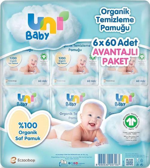Bebek Temizleme Pamuğu 60 lı x 6 Adet