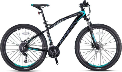 Krn21-374 Xc 300 - 27.5 Jant Mtb - 16' - 27 Vites - Hidrolik Disk - Mat Siyah-Turkuaz/Füme