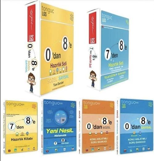 Tonguç Akademi 7'den 8'e ve 0'dan 8'e Hazırlık Seti - Tekrar ve Ön Hazırlık Seti