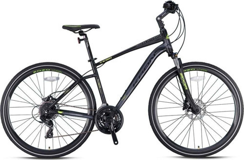 Krn21-105 Tx 150 - 28" Trekking - 18' - 24 Vites - H.Dısc - Mat Siyah-Neon Sarı/Füme