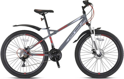 Cosmos - 26" Mtb - 15' - 21 Vites - M.Disk. - Gri-Kırmızı/Beyaz - Shimano
